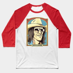 Doug Sahm -- Retro Illustration Fan Artwork Baseball T-Shirt